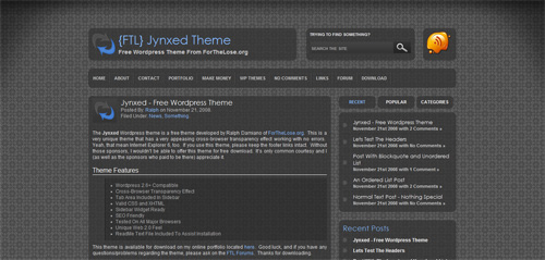 "Шаблон uCoz Jynxed Theme"